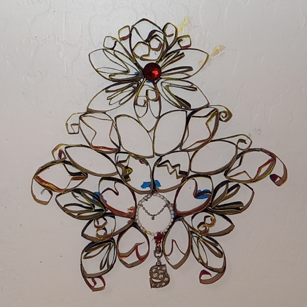 Toilet paper roll wall art